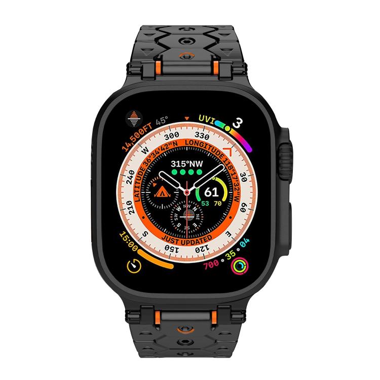 For Apple Watch 46mm / 49mm / 45mm / 44mm Octagonal Stainless Steel  Watch(Black) - free shipping - PMC TechLife - Order now!