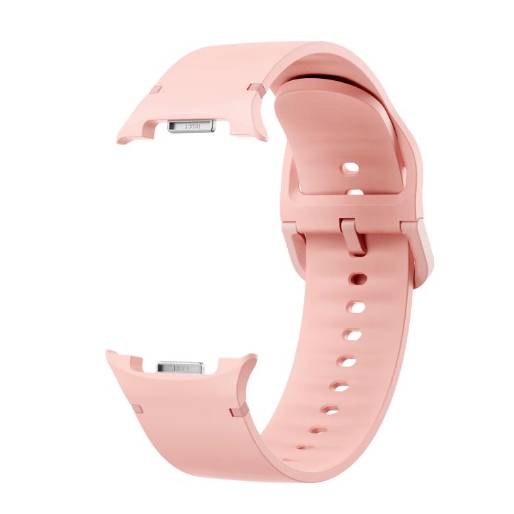 For Samsung Galaxy Watch8 / Watch8 Classic Solid Color Stitched Silicone Watch Band, Size:M(Pink) - free shipping - PMC TechLife - Order now!