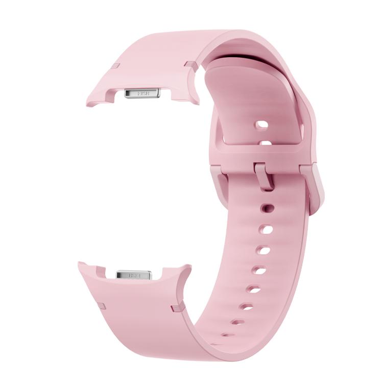For Samsung Galaxy Watch8 / Watch8 Classic Solid Color Stitched Silicone Watch Band, Size:M(Light Pink) - free shipping - PMC TechLife - Order now!
