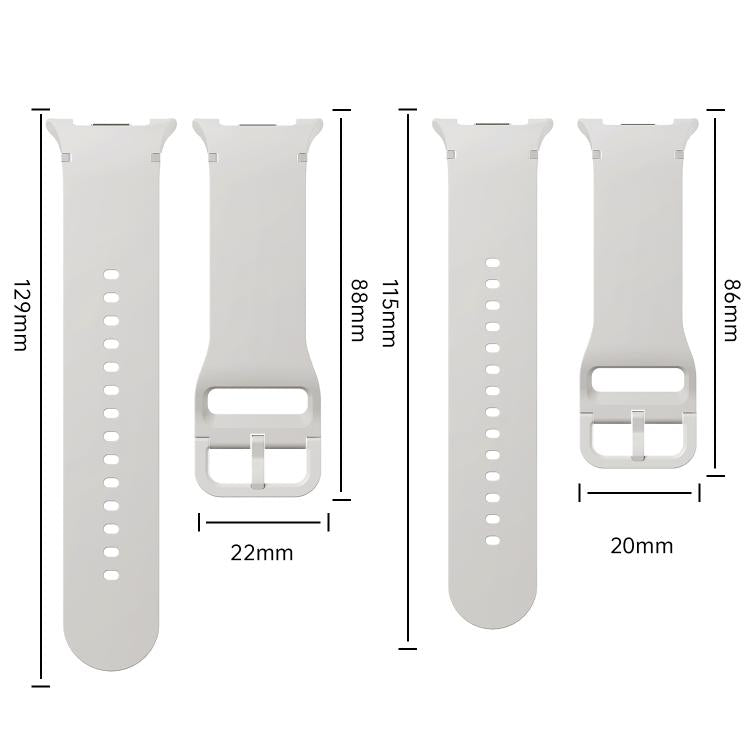 For Samsung Galaxy Watch8 / Watch8 Classic Solid Color Stitched Silicone Watch Band, Size:S(Pink) - free shipping - PMC TechLife - Order now!