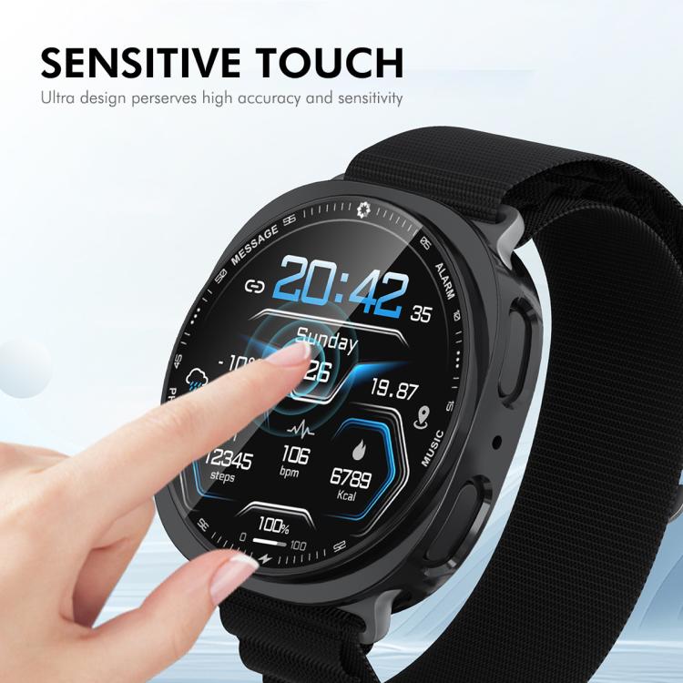 For Samsung Galaxy Watch8 40mm ENKAY Hat-Prince Full Coverage Electroplated Soft TPU Case with Screen Protection(Black) - free shipping - PMC TechLife - Order now!