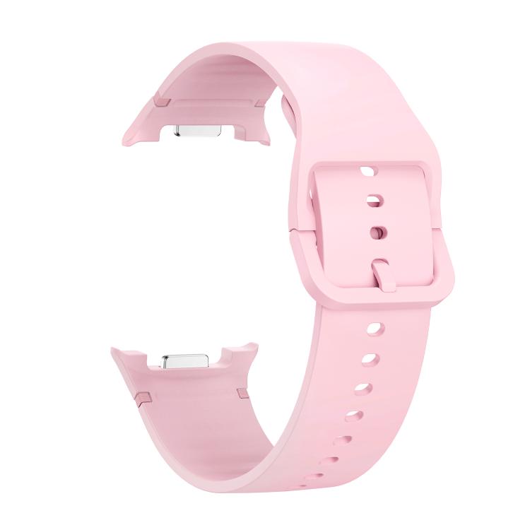 For Samsung Galaxy Watch8 44mm Speed Bezel and Solid Color Stitched Silicone Watch Band(Light Pink Silver) - free shipping - PMC TechLife - Order now!
