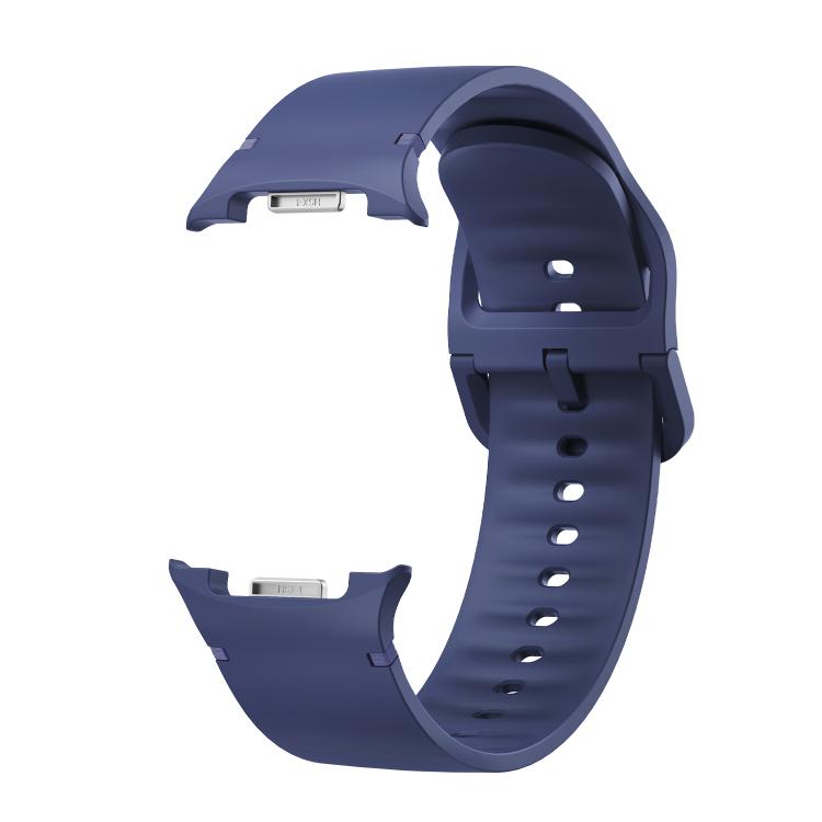 For Samsung Galaxy Watch8 40mm Speed Bezel and Solid Color Stitched Silicone Watch Band(Midnight Blue Silver) - free shipping - PMC TechLife - Order now!