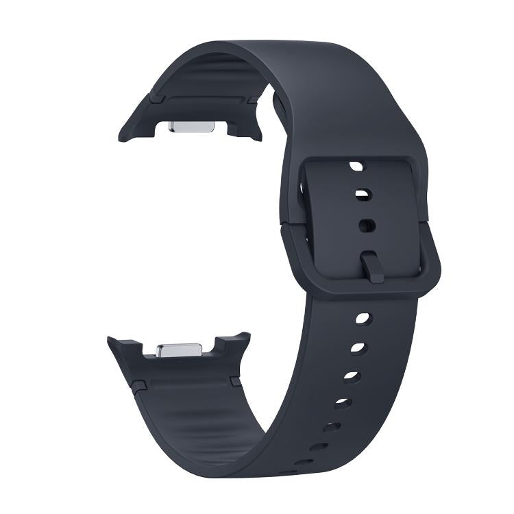 For Samsung Galaxy Watch8 40mm Speed Bezel and Solid Color Stitched Silicone Watch Band(Dark Gray Silver) - free shipping - PMC TechLife - Order now!