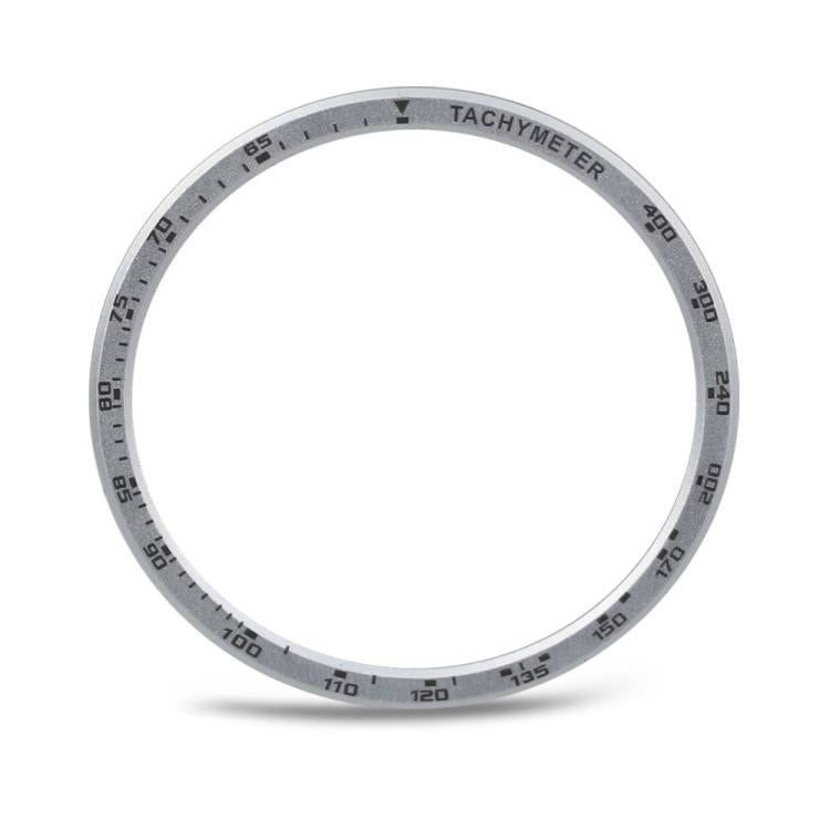 For Samsung Galaxy Watch8 40mm Speed Bezel and Solid Color Stitched Silicone Watch Band(Black Silver) - free shipping - PMC TechLife - Order now!