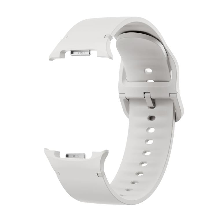 For Samsung Galaxy Watch8 44mm Diamond Bezel and Solid Color Stitched Silicone Watch Band(Lime White Silver) - free shipping - PMC TechLife - Order now!