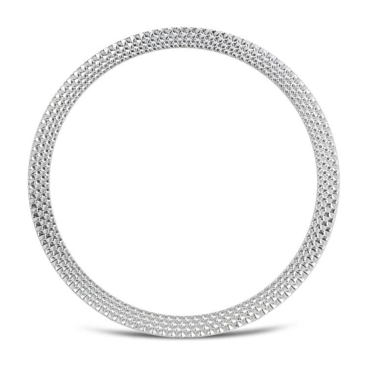 For Samsung Galaxy Watch8 40mm Rhombic Texture Bezel and Solid Color Stitched Silicone Watch Band(Gray Silver) - free shipping - PMC TechLife - Order now!