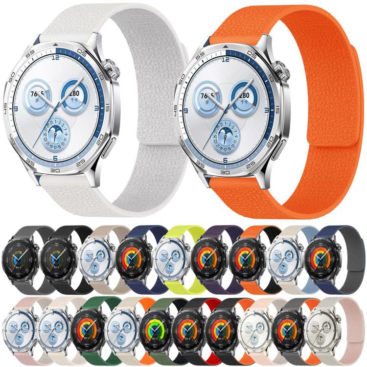 18mm Lychee Texture Soft Magnetic Silicone Watch Band(Starlight) - free shipping - PMC TechLife - Order now!