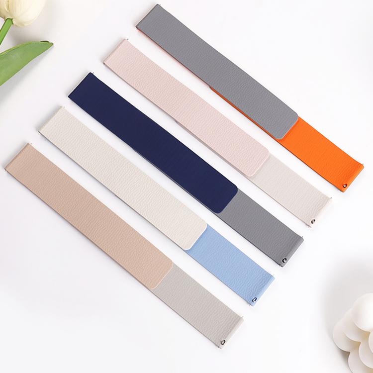 18mm Lychee Texture Soft Magnetic Silicone Watch Band(Milk Tea White) - free shipping - PMC TechLife - Order now!