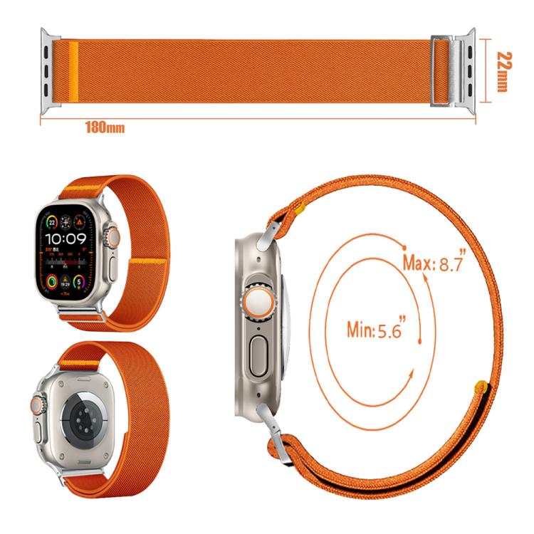 For Apple Watch 46mm / 49mm / 45mm / 44mm Adjustable Single Loop Elastic Nylon Watch Band(Burgundy) - free shipping - PMC TechLife - Order now!