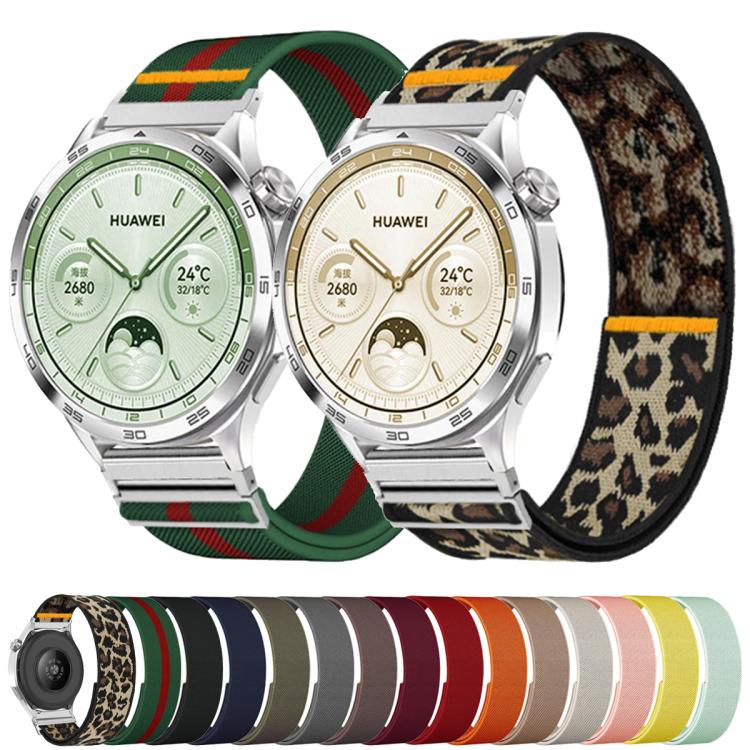 20mm Adjustable Single Loop Elastic Nylon Watch Band(Green Red) - free shipping - PMC TechLife - Order now!