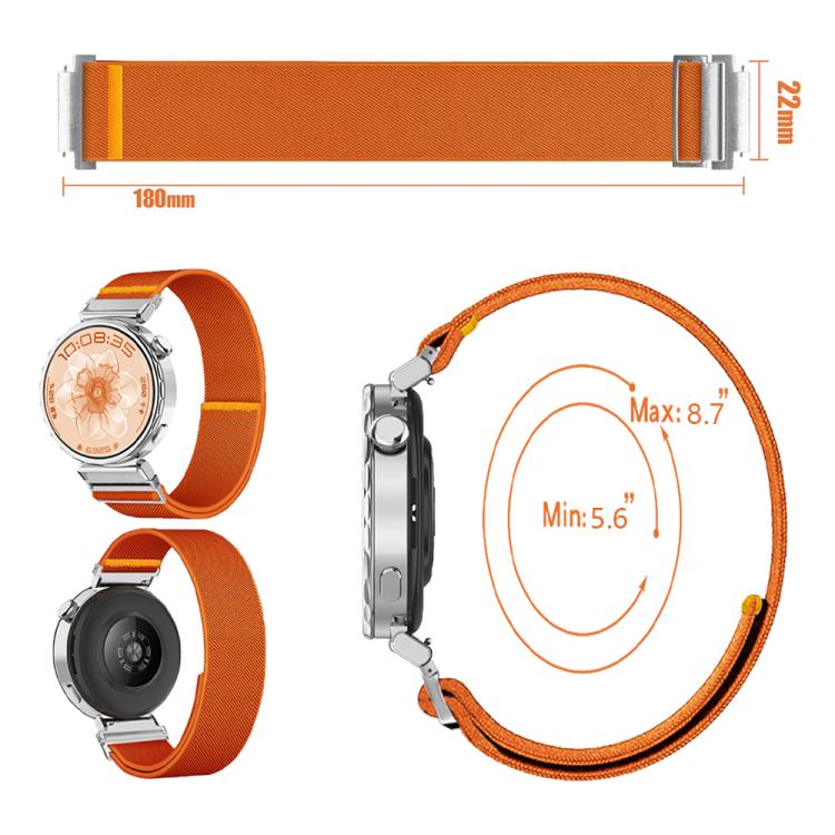 22mm Adjustable Single Loop Elastic Nylon Watch Band(Gray) - free shipping - PMC TechLife - Order now!