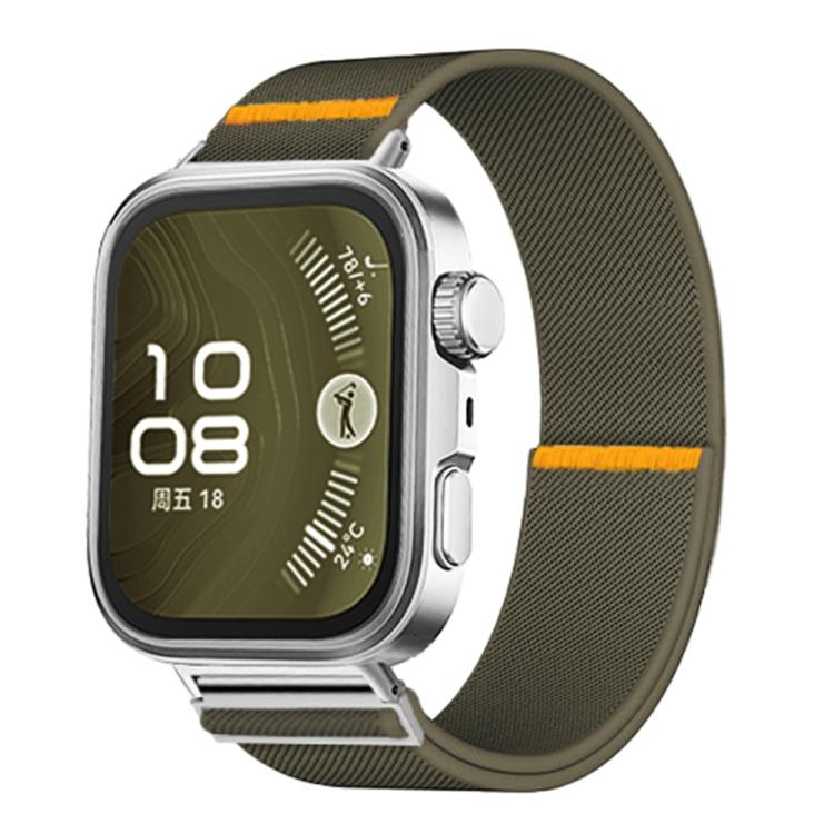 For Huawei Watch Fit3 / Fit4 / Fit4 Pro Adjustable Single Loop Elastic Nylon Watch Band(Army Green) - free shipping - PMC TechLife - Order now!
