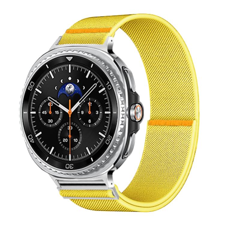 For Samsung Galaxy Watch8 / Watch8 Classic Adjustable Single Loop Elastic Nylon Watch Band(Yellow) - free shipping - PMC TechLife - Order now!