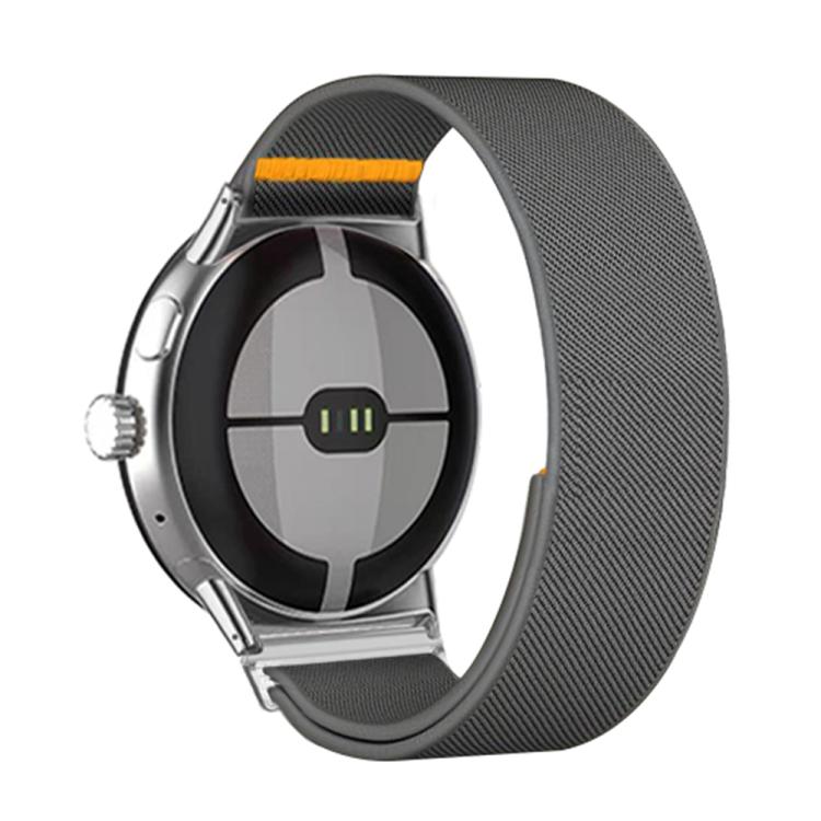 For Google Pixel Watch 3 45mm Adjustable Single Loop Elastic Nylon Watch Band(Gray) - free shipping - PMC TechLife - Order now!