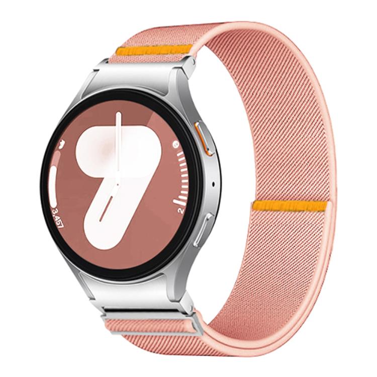 For Samsung Galaxy Watch FE / 7 / 6 / 5 / 4 Adjustable Single Loop Elastic Nylon Watch Band(Pink) - free shipping - PMC TechLife - Order now!