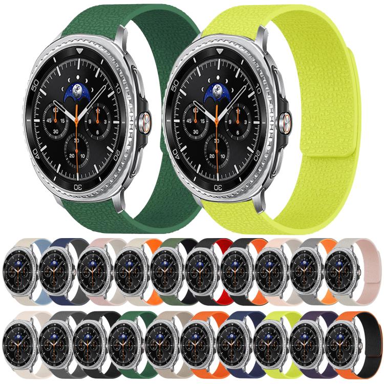 For Samsung Galaxy Watch8 / 8 Classic Lychee Texture Soft Magnetic Silicone Watch Band(Blue Gray) - free shipping - PMC TechLife - Order now!
