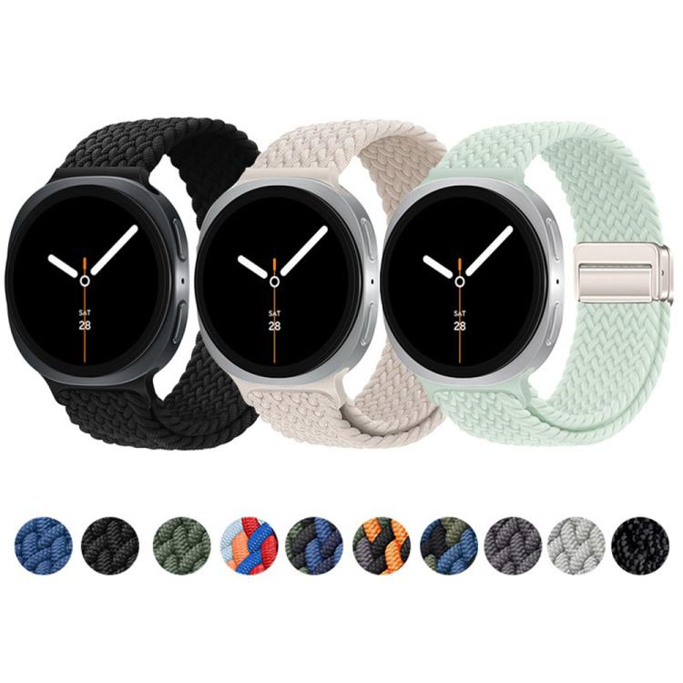For Samsung Galaxy Watch8 / Watch8 Classic Loop Magnetic Buckle Braided Nylon Watch Band(Space Gray) - free shipping - PMC TechLife - Order now!