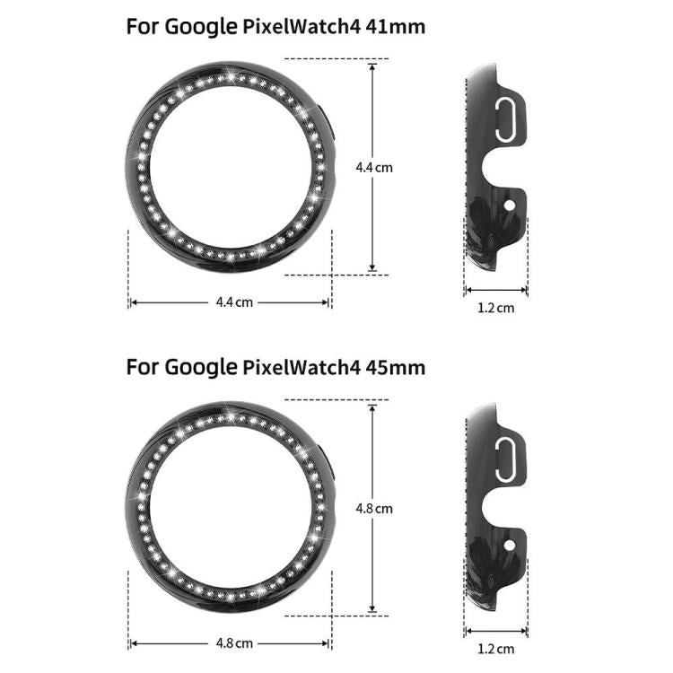 For Google Pixel Watch4 45mm Single Row Diamond Hollow PC Watch Protective Cover(Gun Metal) - free shipping - PMC TechLife - Order now!