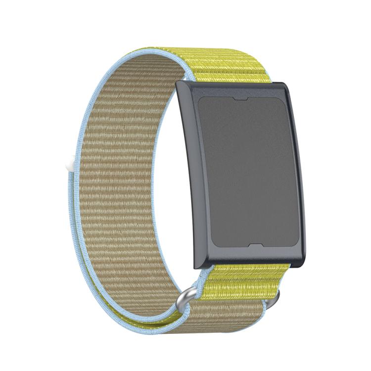 For Amazfit Helio Strap Metal Ring Two Sections Nylon Hook and Loop Fastener Watch Band(Camel) - free shipping - PMC TechLife - Order now!