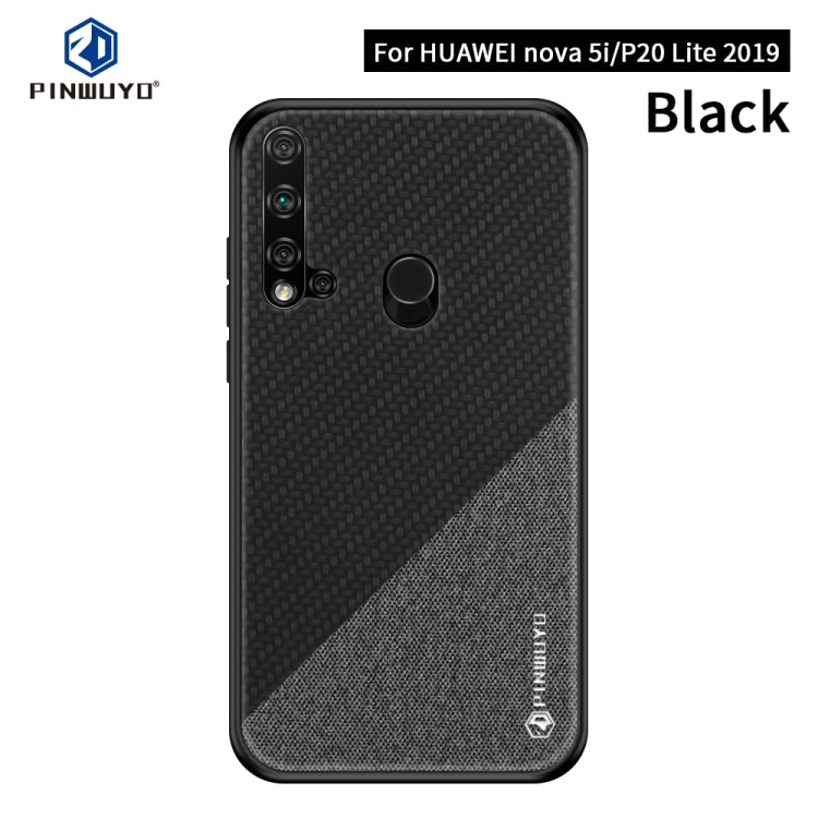 PINWUYO Honors Series Shockproof PC + TPU Protective Case for Huawei Nova 5i / P20 Lite 2019(Black) - More Brand by PINWUYO | Online Shopping South Africa | PMC Jewellery | Buy Now Pay Later Mobicred