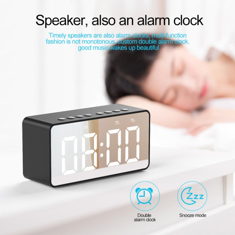 AEC BT506 Speaker with Mirror, LED Clock Display, Dual Alarm Clock, Snooze, HD Hands-free Calling, HiFi Stereo(Black) - Desktop Speaker by AEC | Online Shopping South Africa | PMC Jewellery | Buy Now Pay Later Mobicred