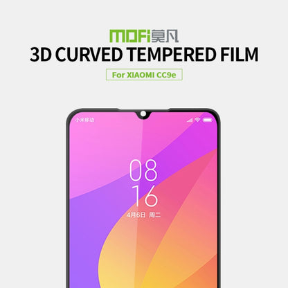 MOFI 9H 3D Explosion-proof Curved Screen Tempered Glass Film for Xiaomi Mi CC9e / A3(Black) -  by MOFI | Online Shopping South Africa | PMC Jewellery