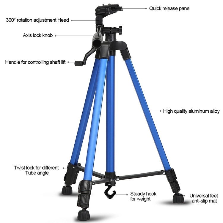 Portable Phone Live Selfie 3366 Tripod Stand DV SLR Camera Self-timer Full Light Bracket(Gold) - Tripods by PMC TechLife | Online Shopping South Africa | PMC TechLife | Buy Now Pay Later Mobicred