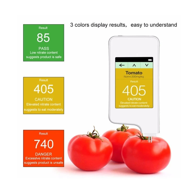 Vegetable And Fruit Meat Nitrate Residue Food Environmental Safety Tester(White) - Digital Refractometer by PMC TechLife | Online Shopping South Africa | PMC TechLife | Buy Now Pay Later Mobicred