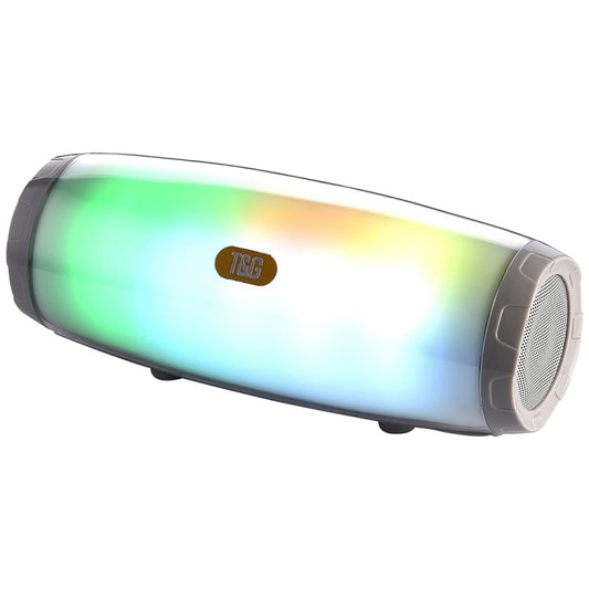 T&G TG165 5W*2 Portable Wireless Speaker Speaker With Dancing LED Flashing Light Mp3 AUX USB FM Radio Stereo Subwoofer(Grey) - Desktop Speaker by T&G | Online Shopping South Africa | PMC Jewellery | Buy Now Pay Later Mobicred