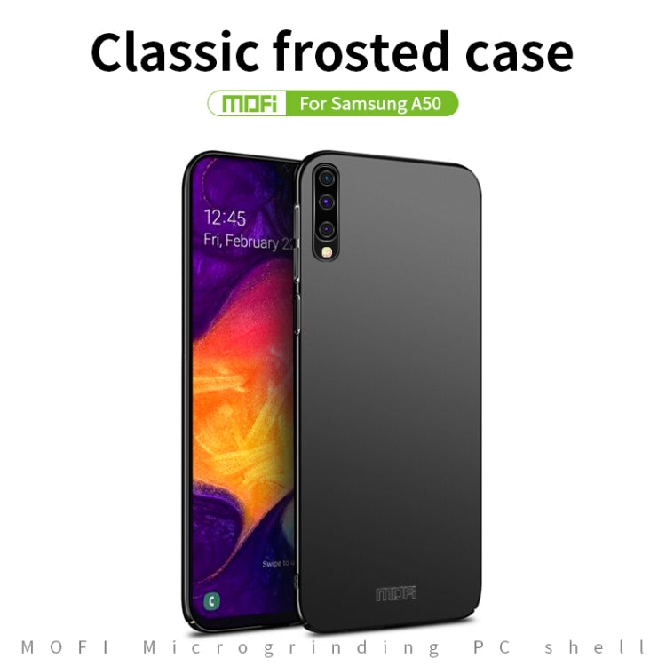 For Galaxy A50 MOFI Frosted PC Ultra-thin Hard Case(Black) - Galaxy Phone Cases by MOFI | Online Shopping South Africa | PMC Jewellery