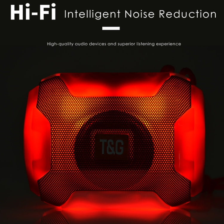 T&G TG162 LED Stereo Portable Bluetooth Speaker Mini Wireless Speaker Subwoofer(Red) - Desktop Speaker by T&G | Online Shopping South Africa | PMC Jewellery | Buy Now Pay Later Mobicred