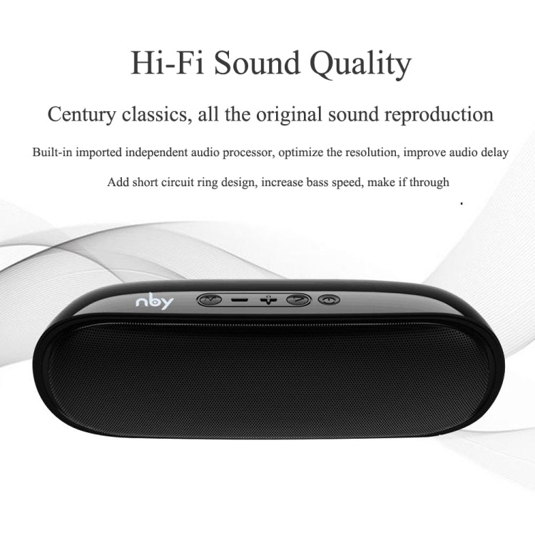 NBY 4070 Portable Bluetooth Speaker 3D Stereo Sound Surround Speakers, Support FM, TF, AUX, U-disk(Gray) - Desktop Speaker by NBY | Online Shopping South Africa | PMC Jewellery | Buy Now Pay Later Mobicred