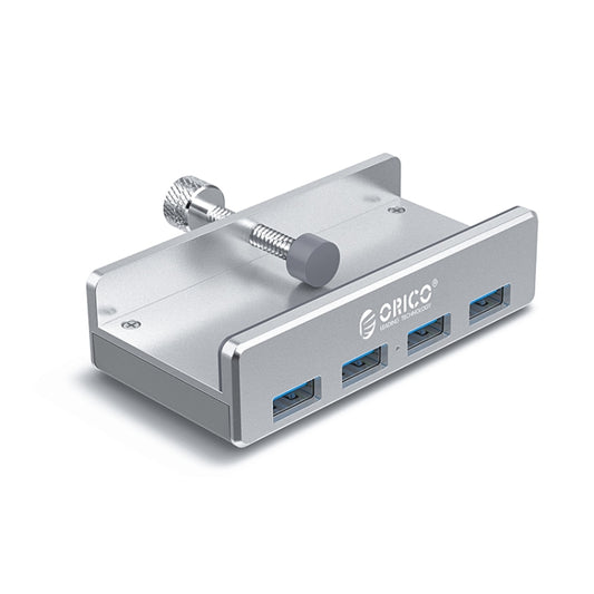 ORICO  MH4PU-P Aluminum Alloy 4 Ports USB3.0 Clip-type HUB(Silver) - USB 3.0 HUB by ORICO | Online Shopping South Africa | PMC Jewellery | Buy Now Pay Later Mobicred