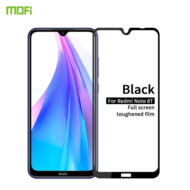 For Xiaomi Redmi Note 8T MOFI 9H 2.5D Full Screen Tempered Glass Film(Black) -  by MOFI | Online Shopping South Africa | PMC Jewellery