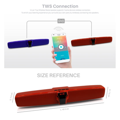 New Rixing NR7017 TWS Portable 10W Stereo Surround Soundbar Bluetooth Speaker with Microphone(Blue) - Desktop Speaker by NewRixing | Online Shopping South Africa | PMC Jewellery | Buy Now Pay Later Mobicred