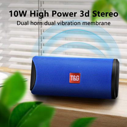 T&G TG113 Portable Bluetooth Speakers Waterproof Stereo Outdoor Loudspeaker MP3 Bass Sound Box with FM Radio(Red) - Desktop Speaker by T&G | Online Shopping South Africa | PMC Jewellery | Buy Now Pay Later Mobicred