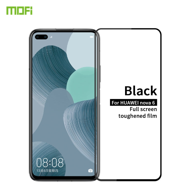 For Huawei Nova 6 MOFI 9H 2.5D Full Screen Tempered Glass Film(Black) - Huawei Tempered Glass by MOFI | Online Shopping South Africa | PMC Jewellery