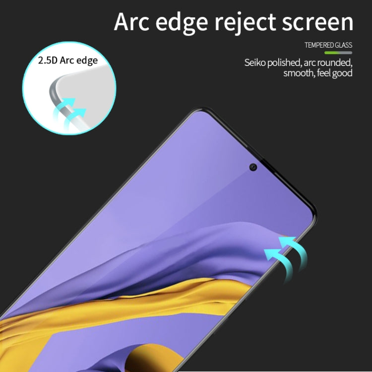 For Galaxy A51 MOFI 9H 2.5D Full Screen Tempered Glass Film(Black) - Galaxy Tempered Glass by MOFI | Online Shopping South Africa | PMC Jewellery | Buy Now Pay Later Mobicred