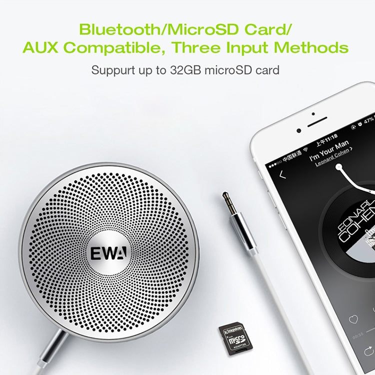 EWA A2 Pro Metal Speaker Outdoor Waterproof Bluetooth Sound Bass Speaker(Blue) - Waterproof Speaker by EWA | Online Shopping South Africa | PMC Jewellery | Buy Now Pay Later Mobicred