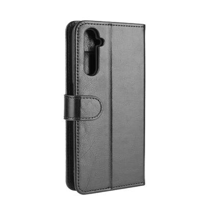 For OPPO Realme 6 R64 Texture Single Horizontal Flip Protective Case with Holder & Card Slots & Wallet& Photo Frame(Black) - Realme Cases by PMC Jewellery | Online Shopping South Africa | PMC Jewellery | Buy Now Pay Later Mobicred