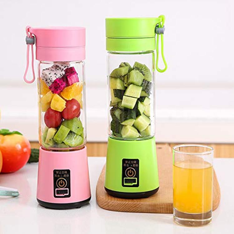 USB Rechargeable Electric Automatic Vegetable Fruit Citrus Orange Juice Maker Cup Mixer Bottle (380ML)(4 Blades Purple) - free shipping - PMC TechLife - Order now!