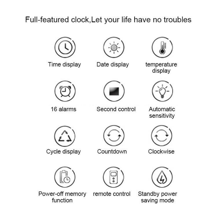 Multifunctional LED Wall Clock Creative Digital Clock, Style:Hollow Remote Control(Gold Font) - free shipping - PMc TechLife - Order now!