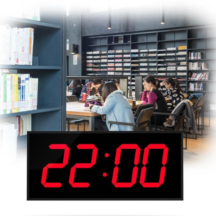 LED Large Screen Digital Electronic Clock Remote Control Double-sided Wall Clock (Red) - free shipping - PMc TechLife - Order now!