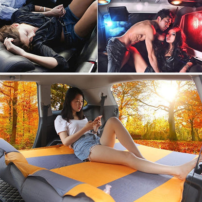 Inflatable Automatic SUV Car Inflatable Bed Travel Car Outdoor Air Mattress Bed Car Auto Sources Bed Travel Bed(Orange) - Seat Accessories by PMC Jewellery | Online Shopping South Africa | PMC Jewellery | Buy Now Pay Later Mobicred