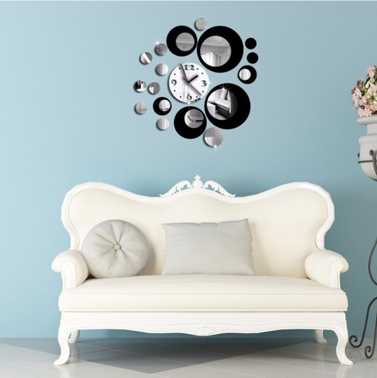 3D Stereo Decorative Clock Acrylic Digital Mirror Wall Sticker Wall Clock(Silver Gold) - Wall Clock by PMc TechLife | Online Shopping South Africa | PMc TechLife | Buy Now Pay Later Mobicred