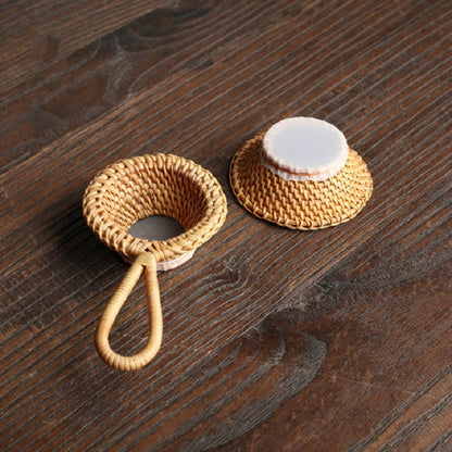 Bamboo Woven Creative Filter Reusable Filter Tea Colander Gadget, Style:Rattan Tea Drain with Handle - Tea Strainers by PMC Jewellery | Online Shopping South Africa | PMC Jewellery | Buy Now Pay Later Mobicred