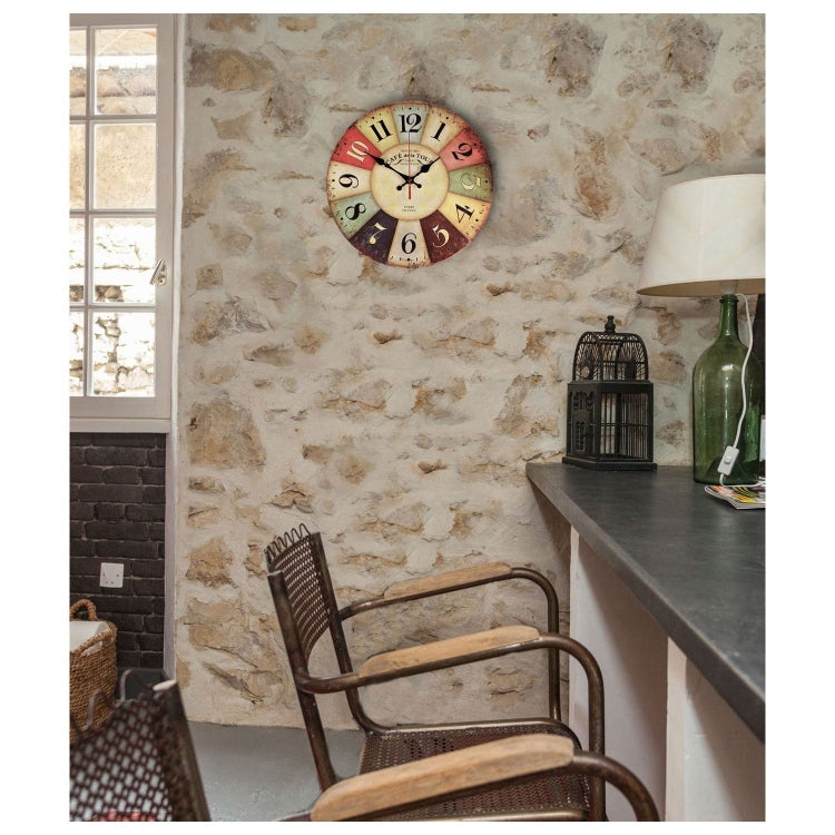 Vintage Wooden MDF Hanging Clock Mute Quartz Clock Living Room Wall Clock(86) - Wall Clock by PMc TechLife | Online Shopping South Africa | PMc TechLife | Buy Now Pay Later Mobicred