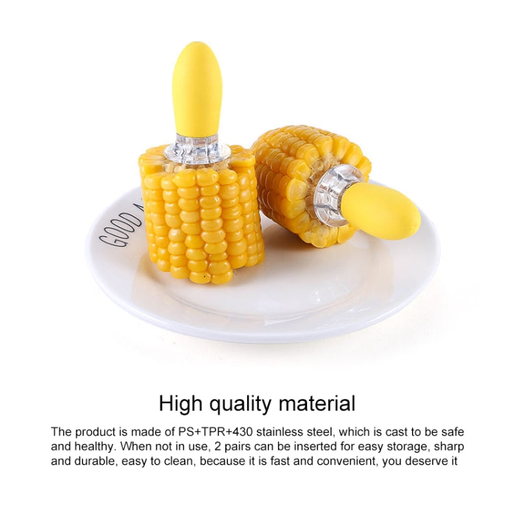 5 Pairs Outdoor BBQ Stainless Steel Corn Fork Fruit Fork Corn Device(Orange) - free shipping - PMC TechLife - Order now!