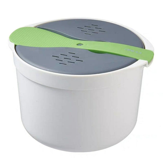 Kitchenware Microwave Oven Utensils Rrice Cooker Heating Steamer Pot Steamed Rice Box(Forest Green) - Cooking Tools by PMC Jewellery | Online Shopping South Africa | PMC Jewellery | Buy Now Pay Later Mobicred